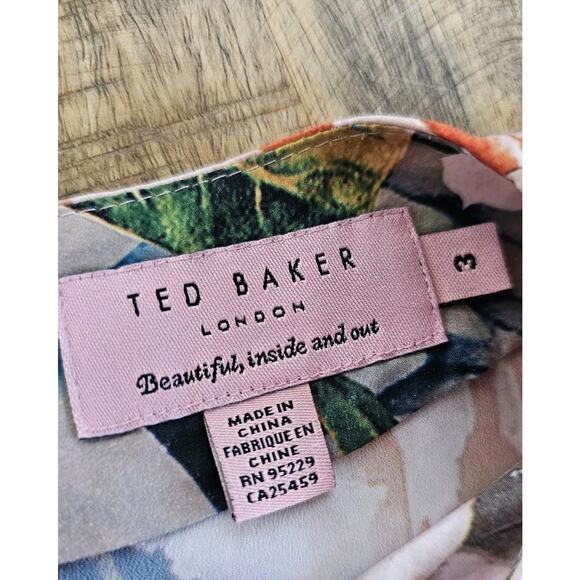Ted Baker London Floral Blouse Women's Size M Bohemian City - Picture 8 of 9